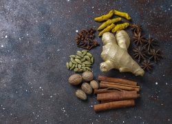 Assortment of winter spices.
