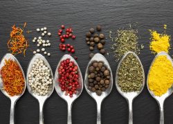 top-view-spoons-with-powder-condiments